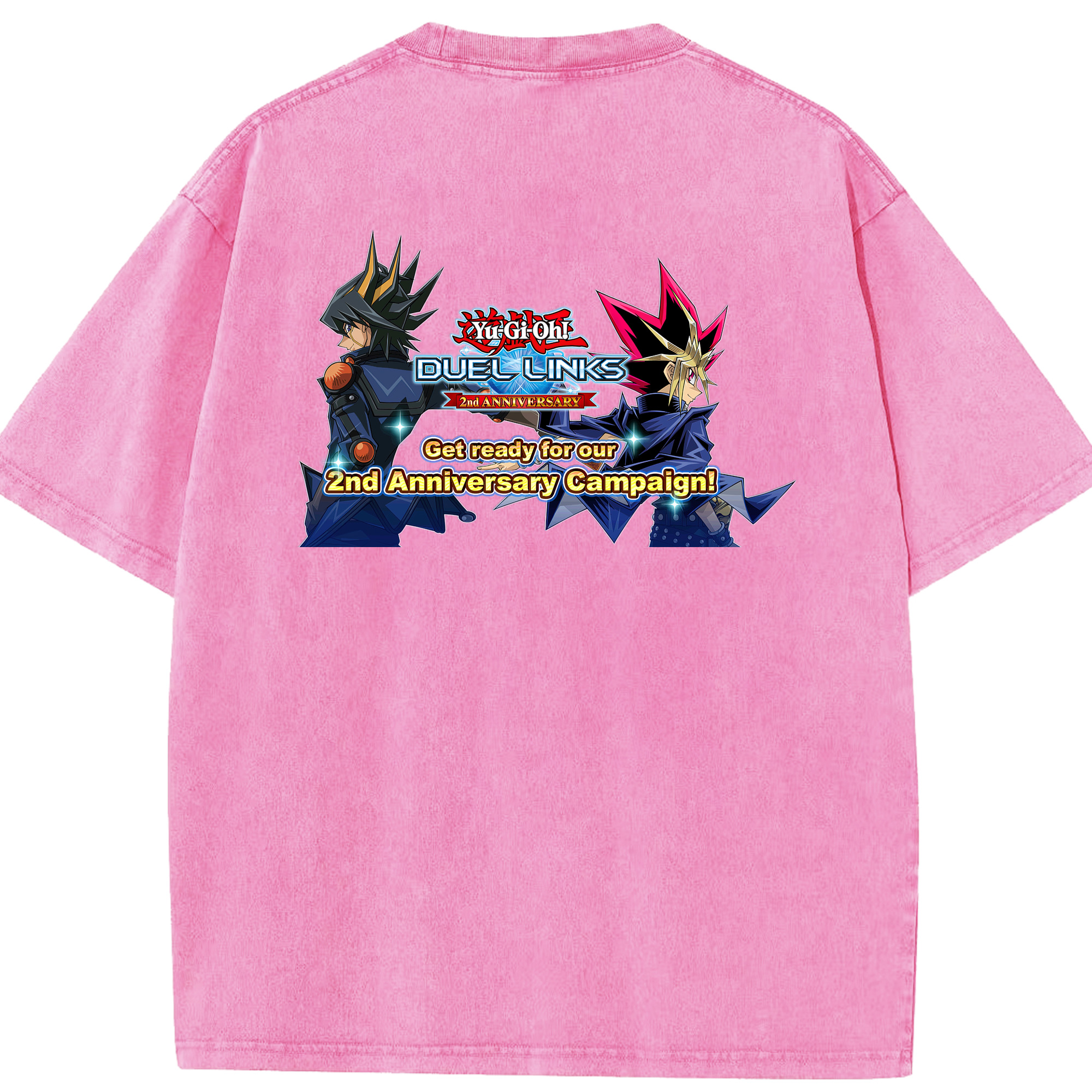 （画像用） 遊☆戯☆王 Yu-Gi-Oh! 綿100% ヴィンテージ風 半袖Tシャツ（背面プリント）